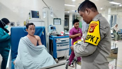 Dibacok dari Belakang, Jukir Pasar Jakabaring Terluka Diduga Akibat Pelaku Tersinggung