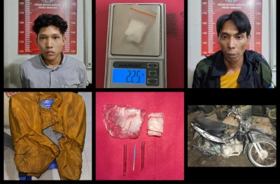 Melintas di Depan Mapolres, Dua Kurir Sabu…