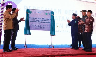 Pj. Bupati Muba Resmikan Desa Defenitif…