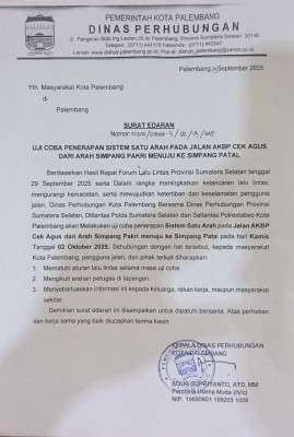 Uji Coba Satu Arah Jalan AKBP Cek Agus Dimulai…