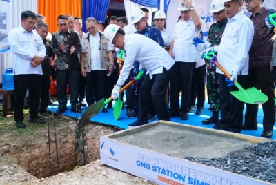 Wagub Sumsel Groundbreaking CNG Station Simpang Y, Dorong Energi Bersih dan Penyerapan Tenaga Kerja 